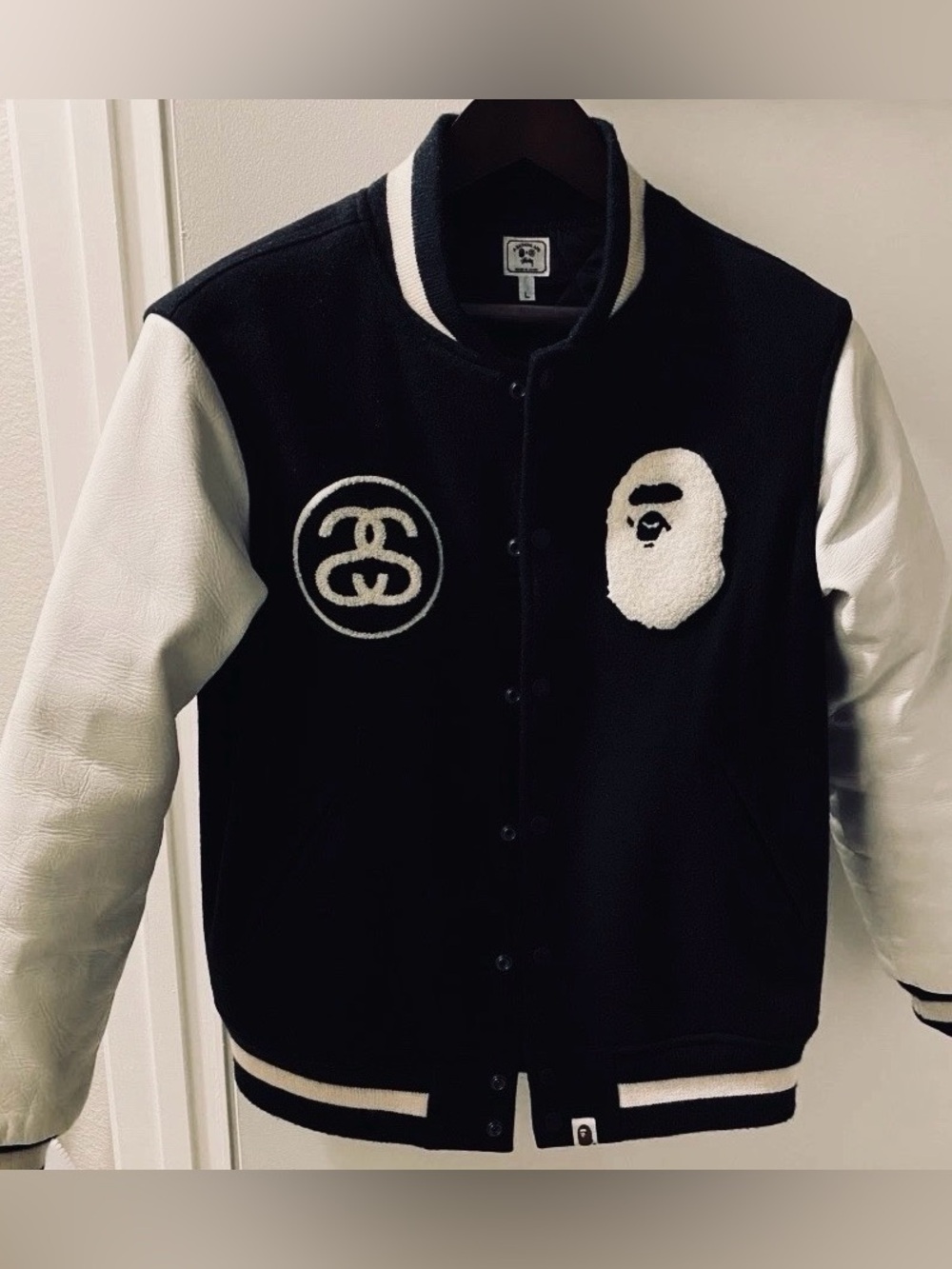 ☠️ Bape x Stussy Survival Of The Fittest Varsity Jacket!
